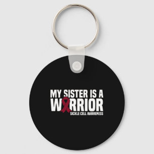 Llavero Mi hermana es una guerrera Burgundy Ribbon Sickle 