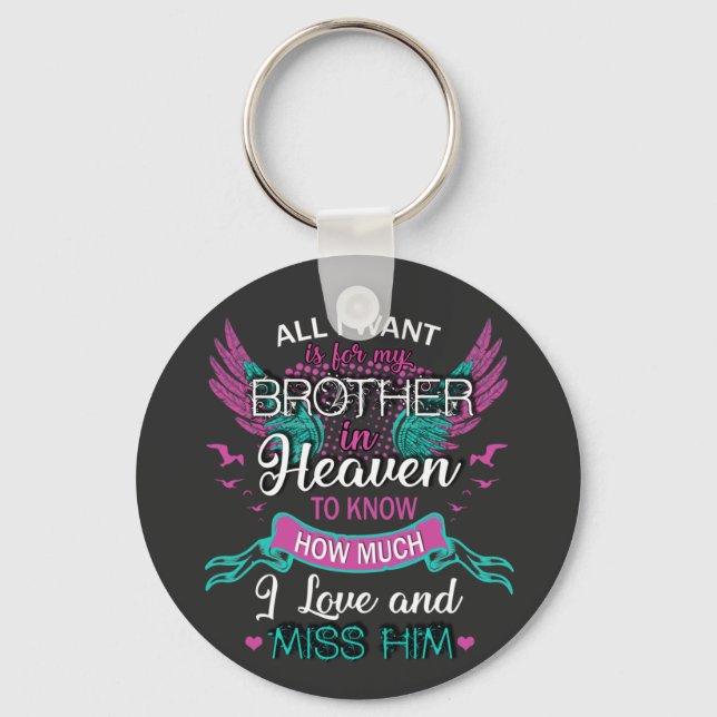 Llavero Mi Hermano En El Cielo Keychain (Anverso)