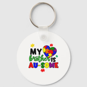 Llavero Mi Hermano Es Un Autismo Awareness Mamá Papá Niño
