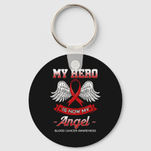 Llavero Mi héroe ahora es mi ángel cáncer de sangre tumor