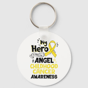 Llavero Mi héroe ahora es mi ángel Conciencia del cáncer i