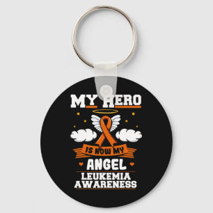 Llavero Mi héroe ahora es mi Angel Leukemia Green Ribbon C