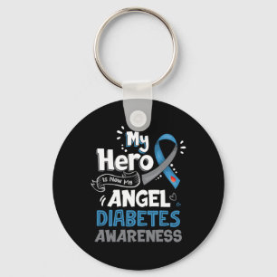 Llavero Mi héroe es ahora mi ángel T1d Diabetes Awareness 