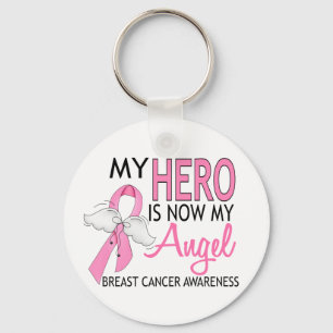 Llavero Mi héroe es mi cáncer de mama de ángel