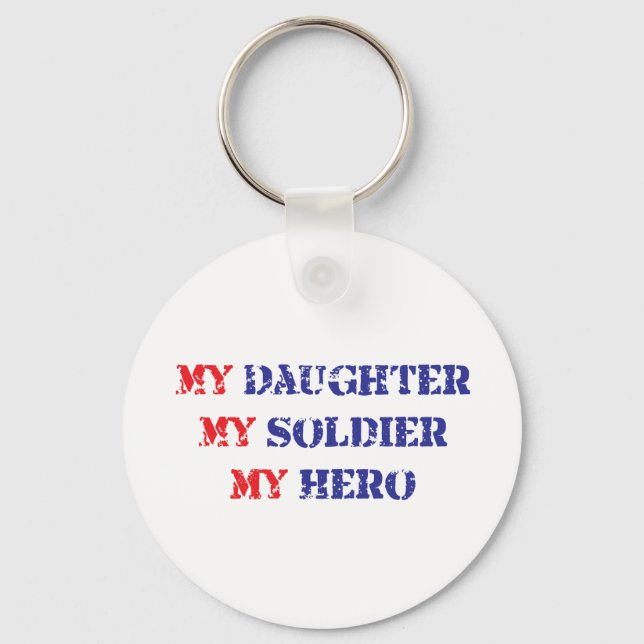 Llavero Mi hija, mi soldado, mi héroe (Anverso)