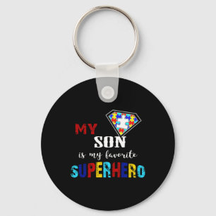 Llavero Mi Hijo Es Mi Superhéroe Favorito Concienciación A