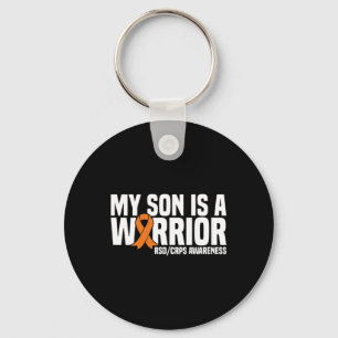 Llavero Mi Hijo Es Un Guerrero Naranja Ribbon Rsdcrps Awar