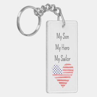 Llavero Mi hijo mi héroe mi marinero NAVY Mom Keychain