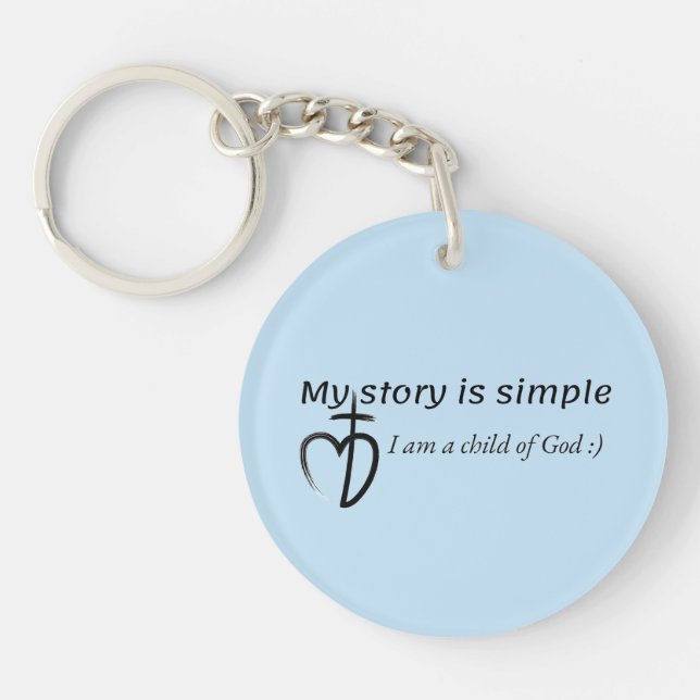 Llavero Mi historia es simple (Frente)