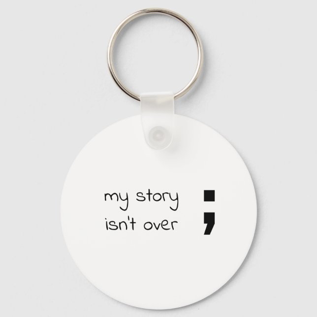 Llavero Mi historia no termina en Keychain (Anverso)