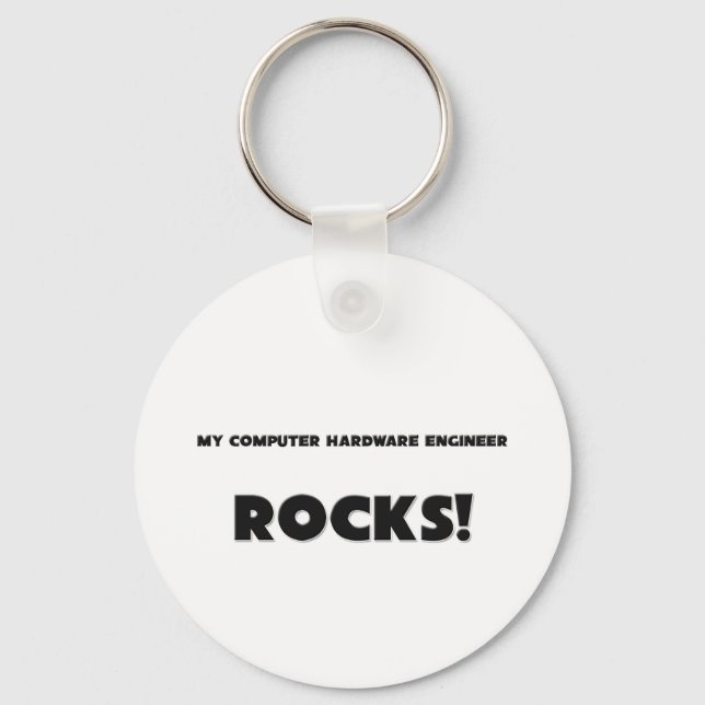Llavero ¡MI Ingeniero De Hardware De Computadora ROCKS! (Anverso)