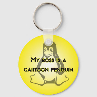 Llavero "Mi jefe es un pingüino Personalizado" Diseño de T