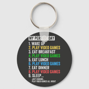 Llavero Mi juego de video perfecto para el día camiseta Ca