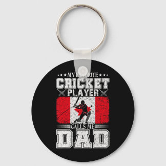 Llavero Mi jugador de cricket favorito me llama papá Canad