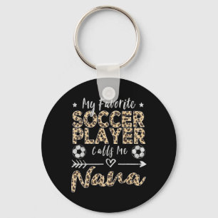 Llavero Mi jugador de fútbol favorito me llama Nana Soccer