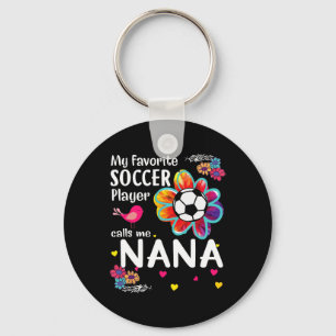 Llavero Mi jugador de fútbol favorito me llama Nana Soccer