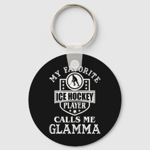 Llavero Mi jugador de hockey favorito me llama Glamma W de