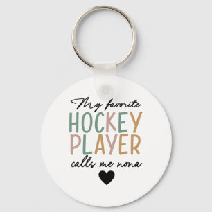 Llavero Mi jugador de hockey favorito me llama Nona Vintag