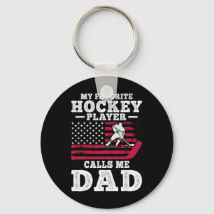 Llavero Mi jugador de hockey favorito me llama papá bander
