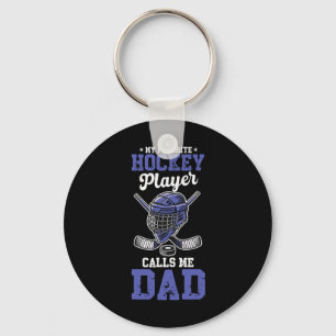 Llavero Mi jugador de hockey favorito me llama papá Hockey