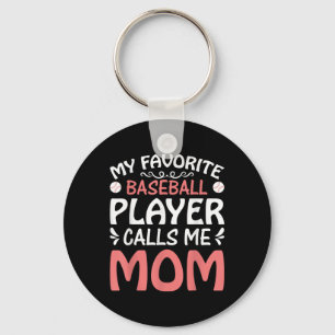 Llavero Mi jugador favorito de béisbol llama a mamá divert