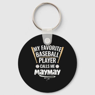 Llavero Mi jugador favorito de béisbol me llama Maymay