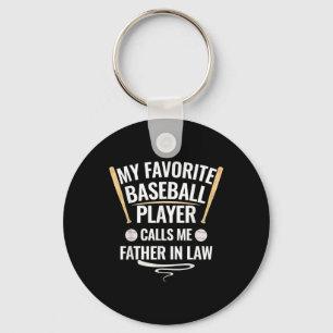 Llavero Mi jugador favorito de béisbol me llama mi padre e