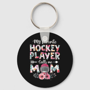 Llavero Mi jugador favorito de hockey me llama mamá hockey