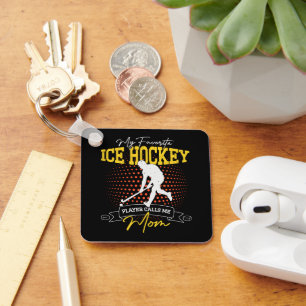 Llavero Mi jugador favorito de hockey sobre hielo me llama