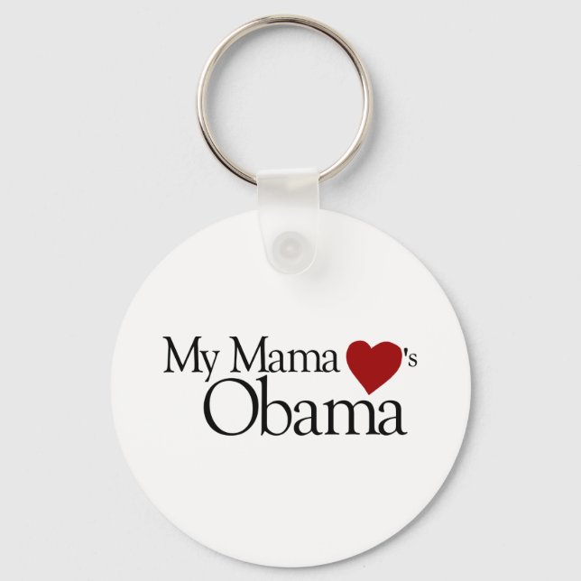 Llavero Mi mamá ama a Obama (Anverso)