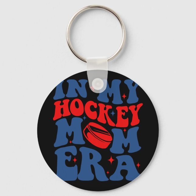 Llavero Mi mamá de hockey era Groovy mamá mamá mamá mamá m (Anverso)