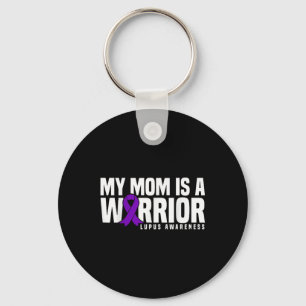 Llavero Mi mamá es una guerrera cinta morada Conciencia de