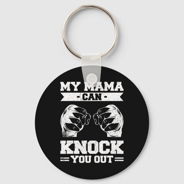 Llavero Mi Mamá Puede Noquearte Kickboxing  (Anverso)