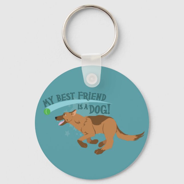 Llavero Mi mejor amigo es un perro (Anverso)