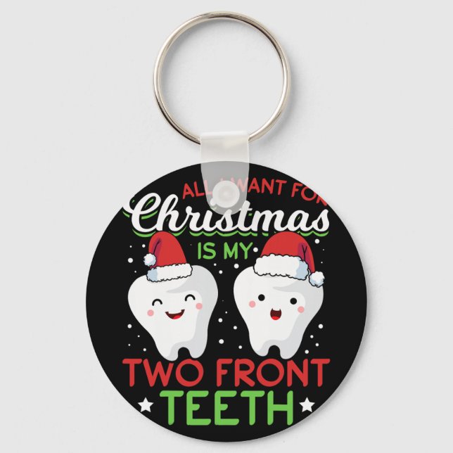 Llavero Mi Navidad de dos dientes delanteros (Anverso)