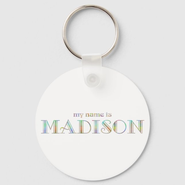 Llavero Mi nombre es Madison (Anverso)