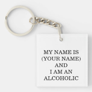 Llavero Mi nombre es... Y soy alcohólico