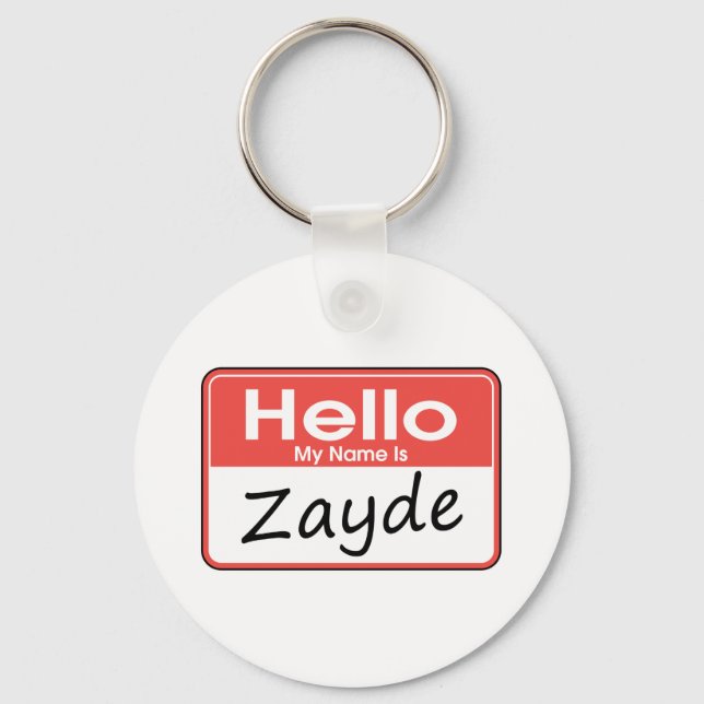 Llavero Mi nombre es Zayde (Anverso)