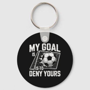 Llavero Mi objetivo es negar el tuyo Portero de fútbol