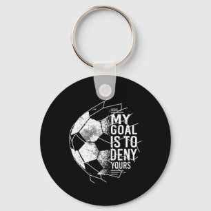 Llavero Mi objetivo es negar el tuyo Portero de fútbol