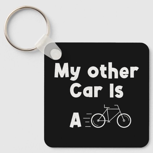 Llavero Mi otro auto es una bicicleta (Anverso)