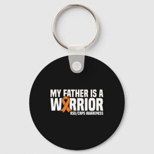 Llavero Mi Padre Es Un Guerrero Naranja Ribbon Rsdcrps Con