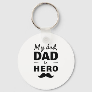 Llavero Mi papá es héroe - Audaz tipografía del Día del Pa