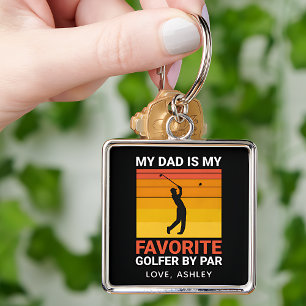 Llavero Mi papá es mi golfista favorito por par nombre per