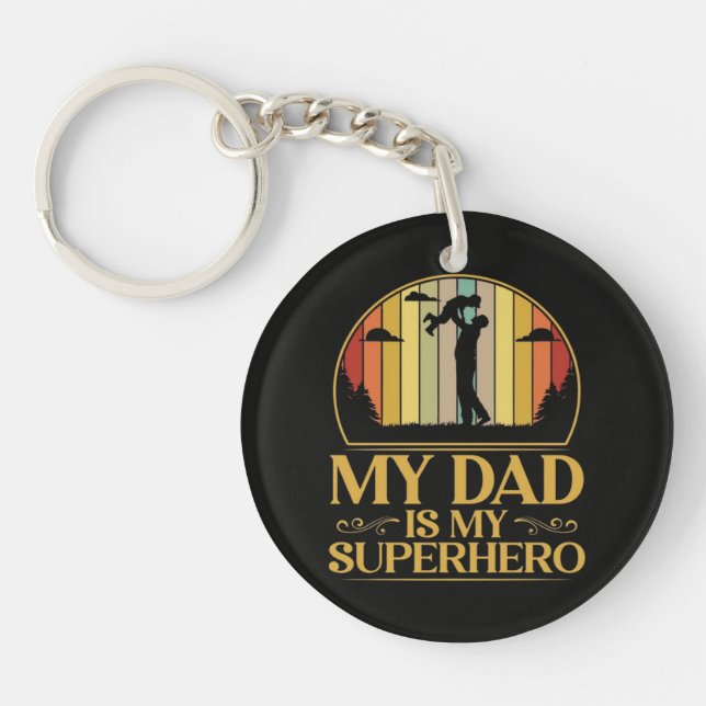 Llavero Mi papá es mi superhéroe (Frente)