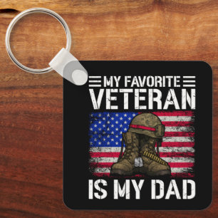Llavero Mi papá es mi veterano favorito Regalo para el Día