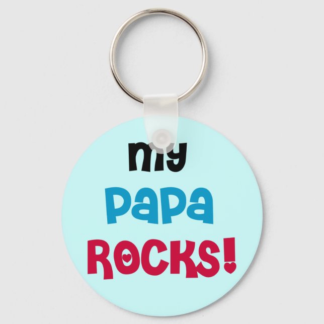 Llavero Mi papá roza camisetas y regalos (Anverso)