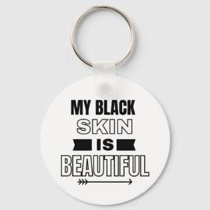 Llavero Mi piel negra es una bella cadena de botones
