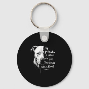 Llavero Mi Pitbull Es Inofensivo Y Gracioso.