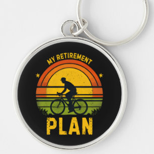 Llavero Mi plan de jubilación entusiasta del ciclismo